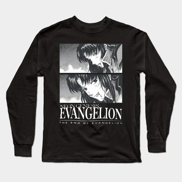 Evangelion Misato Katsuragi 1995 Long Sleeve T-Shirt by Lani A Art